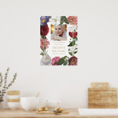Bloem Foto Viering van het Leven Funeral Bord Poster (Keuken)