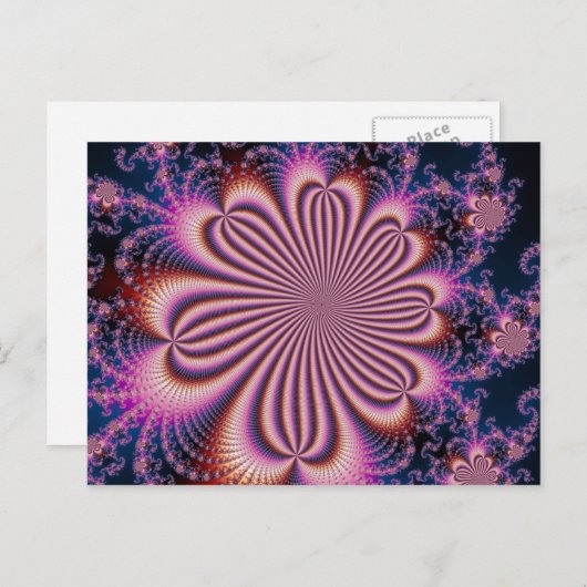 Bloem - fractaal Briefkaart (Voorkant / Achterkant)