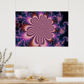 Bloem - fractaal Poster (Keuken)