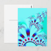 Bloem · Fractal Art. · Turkoois Briefkaart (Voorkant / Achterkant)