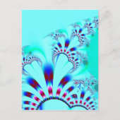 Bloem · Fractal Art. · Turkoois Briefkaart (Voorkant)