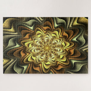 bloem-fractale puzzel legpuzzel