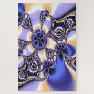 bloem-fractale puzzel legpuzzel