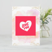 Bloem Frame Cirkel En Liefde Hart Kaart (Staand voorkant)