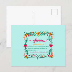 Bloem Frame Glamma Oma Grootmoeder Definitie Briefkaart