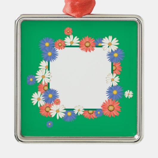 Bloem frame metalen ornament (Voorkant)