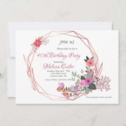 Bloem Frame Uitnodiging (Voorkant)