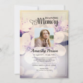 Bloem Funerale orde van dienst Uitnodiging (Voorkant)