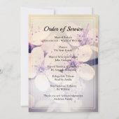 Bloem Funerale orde van dienst Uitnodiging (Achterkant)