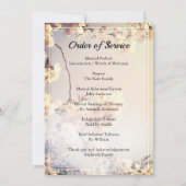 Bloem Funerale orde van dienst Uitnodiging (Achterkant)