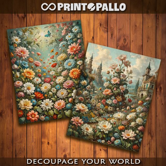 Bloem galore met een kasteel tissuepapier