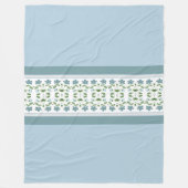 Bloem geaccentueerde streep fleece deken (Voorkant)