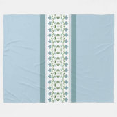 Bloem geaccentueerde streep fleece deken (Voorkant (Horizontaal))