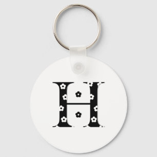 Bloem Gebloemd Letter H Sleutelhanger
