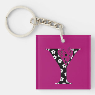 bloem Gebloemd Letter Y Sleutelhanger