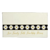 Bloem gecentreerd met roemrijke witte dagen kussensloop (Achterkant-Rechts)