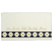 Bloem gecentreerd met roemrijke witte dagen kussensloop (Voorkant-Rechts)