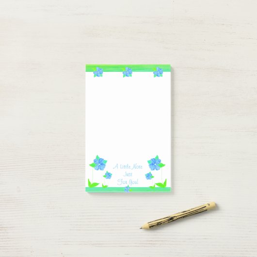 Bloem gecentreerd post-it® notes (Op bureau)