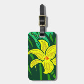 Bloem geel bagagelabel (Voorkant verticaal)