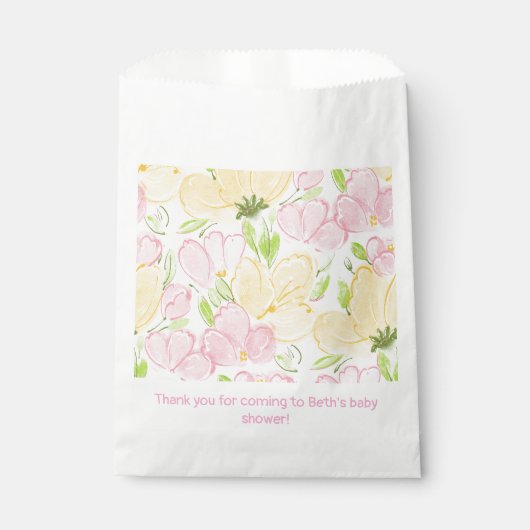 Bloem Geel Roze Bedankzakje (Voorkant)