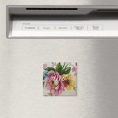 Bloem geïnspireerd porselein magneet (Insitu (Vaatwasser))