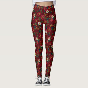 Bloem geïnspireerde vrouw valentijn   Dames gym kl Leggings