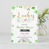 Bloem gelukkig in liefde uitnodiging (Staand voorkant)