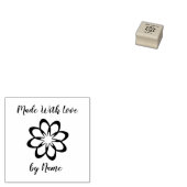 Bloem gemaakt met liefde rubberstempel (Gestempeld)