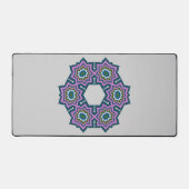 bloem geometrie mandala patroon ontwerp bureaumat (Voorkant)