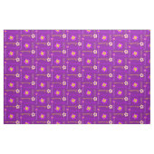 Bloem gepersonaliseerde naam tekst paarse stof (Fat Quarter)