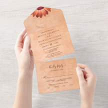 Bloem Gerbera op Abstracte perzik bruiloft