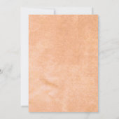 Bloem Gerbera op Abstracte perzik bruiloft Kaart (Achterkant)