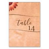 Bloem Gerbera op Abstracte perzik bruiloft Kaart (Voorkant)