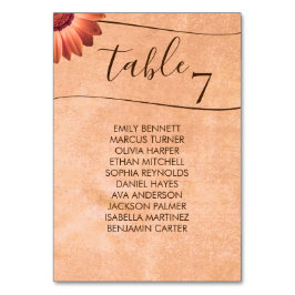 Bloem Gerbera op Abstracte perzik bruiloft Kaart