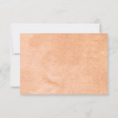 Bloem Gerbera op Abstracte perzik bruiloft RSVP Kaartje (Achterkant)