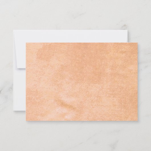 Bloem Gerbera op Abstracte perzik bruiloft RSVP Kaartje (Achterkant)