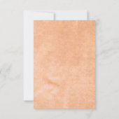 Bloem Gerbera op Abstracte perzik bruiloft RSVP Kaartje (Achterkant)