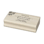 Bloem Gerbera op Abstracte perzik bruiloft Rubberstempel (Stempel)