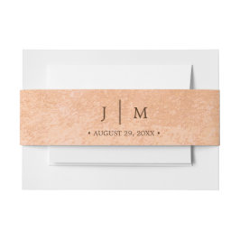 Bloem Gerbera op Abstracte perzik bruiloft Uitnodigingen Wikkel