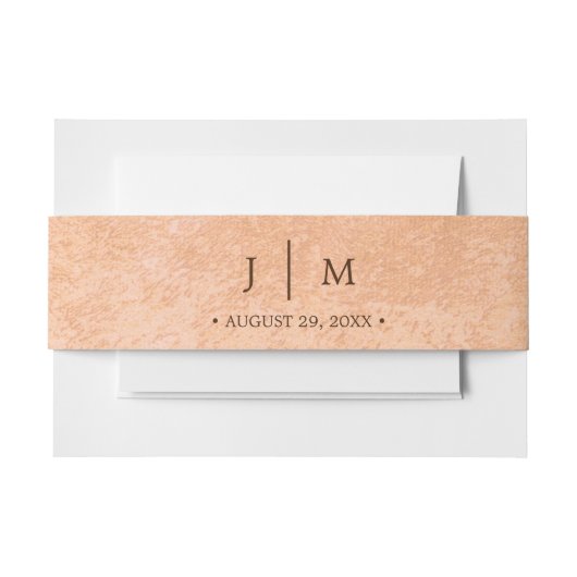 Bloem Gerbera op Abstracte perzik bruiloft Uitnodigingen Wikkel (Voorkant Voorbeeld)