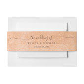 Bloem Gerbera op Abstracte perzik bruiloft Uitnodigingen Wikkel (Voorkant Voorbeeld)