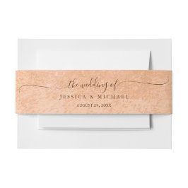 Bloem Gerbera op Abstracte perzik bruiloft Uitnodigingen Wikkel