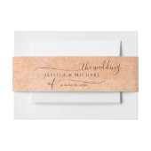 Bloem Gerbera op Abstracte perzik bruiloft Uitnodigingen Wikkel (Voorkant Voorbeeld)