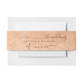 Bloem Gerbera op Abstracte perzik bruiloft Uitnodigingen Wikkel