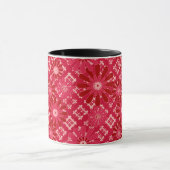 Bloem geruit , bloem- , geruit , rood , rood , rus mok (Midden)