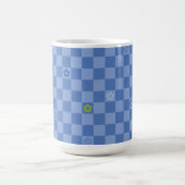 Bloem Geruit Patroon No. 01 - Lichtblauw Koffiemok (Center)