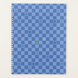Bloem Geruit Patroon No. 01 - Lichtblauw Planner