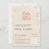 Bloem Geslacht onthullen Baby shower uitnodiging (Voorkant)