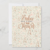 Bloem Geslacht onthullen Baby shower uitnodiging (Achterkant)