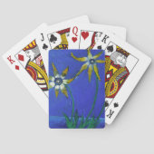 Bloem getextureerde kunst klassieke speelkaarten (Achterkant)